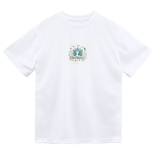 カラフルな孔雀の幼鳥 Dry T-Shirt