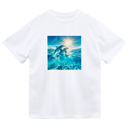 美しい海とイルカ🐬✨ ドライTシャツ