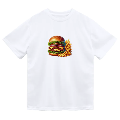 巨大ハンバーガー&サクサクポテト ドライTシャツ