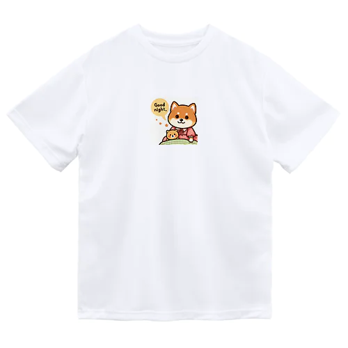 今夜は可愛い柴犬スタンプで癒しの時間 Dry T-Shirt