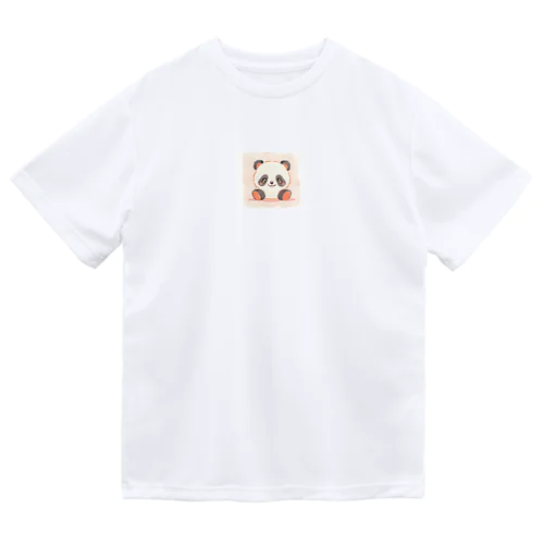 可愛らしい色鉛筆画で描かれたパンダの子 ドライTシャツ