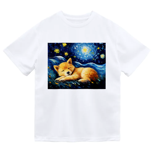 【星降る夜 - 柴犬の子犬 No.1】 Dry T-Shirt