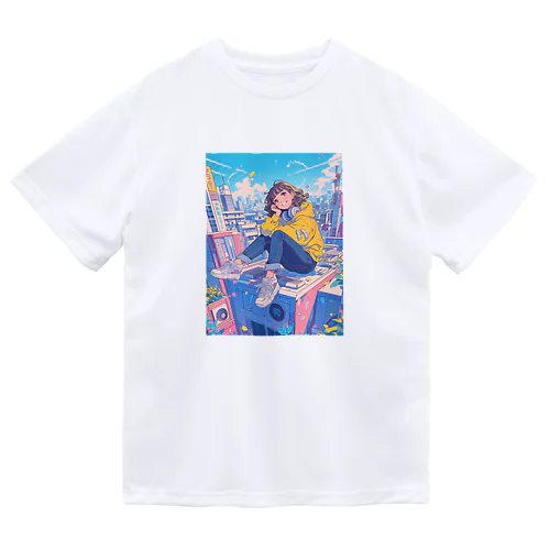 東京スカイラインの静寂：ポップな東京 Dry T-Shirt