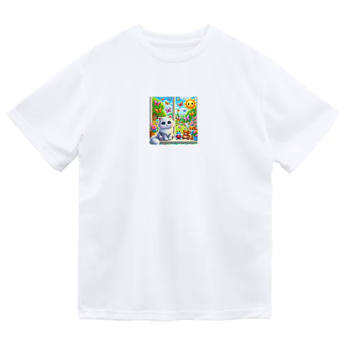 もふもふ猫 Dry T-Shirt