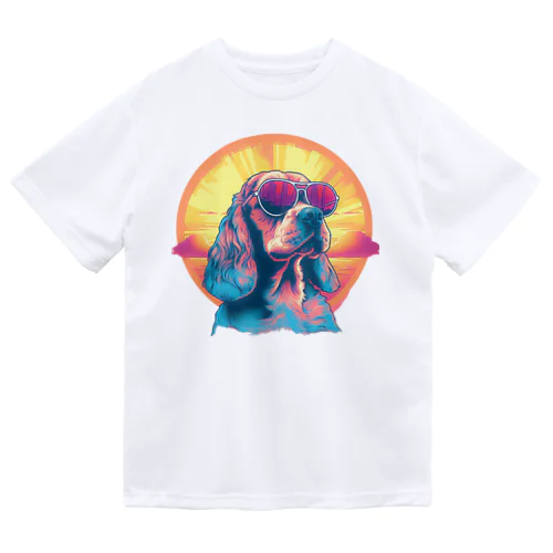 cocker sunset ドライTシャツ