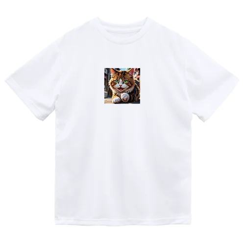 何かしようとしてる猫 ドライTシャツ