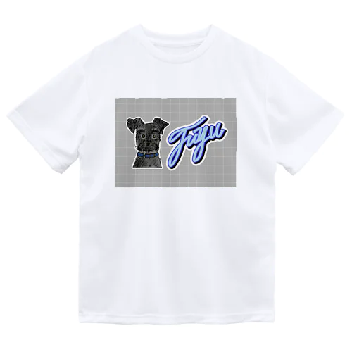 黒いわんこ : Fuyu (単柄・グレー) Dry T-Shirt