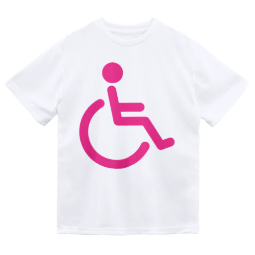 車椅子マーク（ピンク） ドライTシャツ