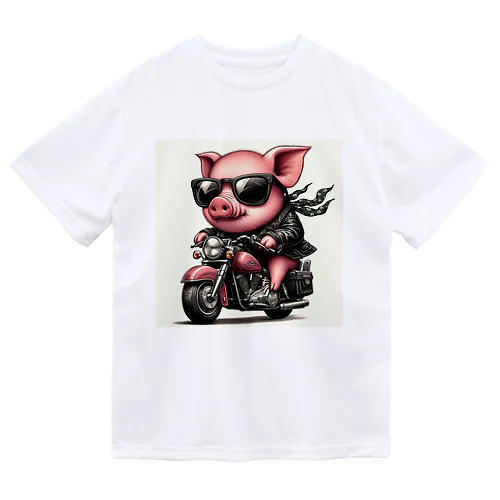 ぶたライダー ドライTシャツ