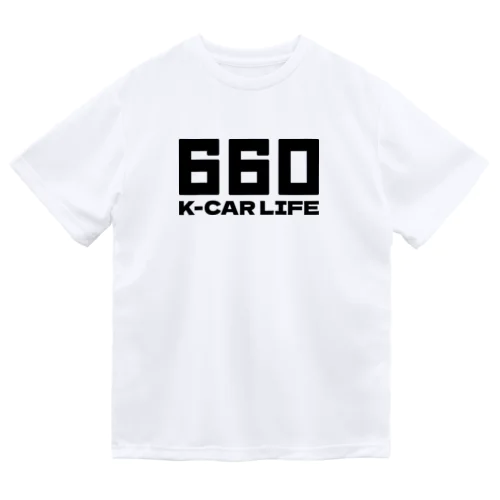 660軽カーライフ 軽自動車 ブラック ドライTシャツ