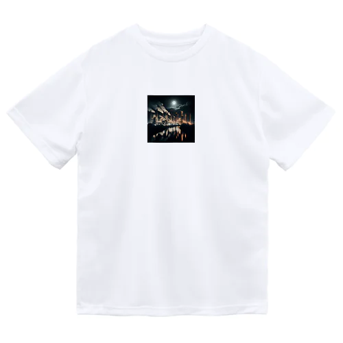 工場夜景　煙突 Dry T-Shirt