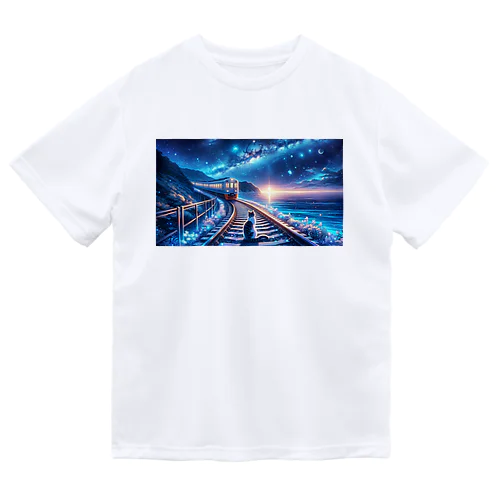 銀河鉄道の猫 ドライTシャツ