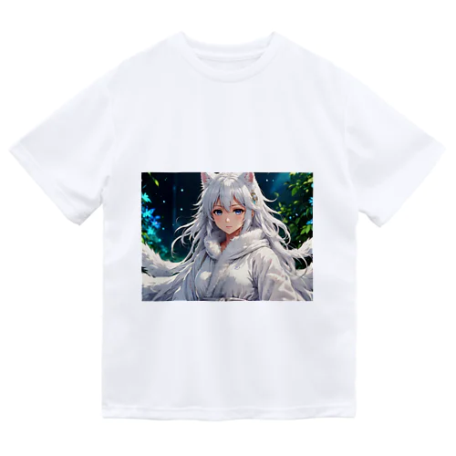 もふもふの巫女 ドライTシャツ