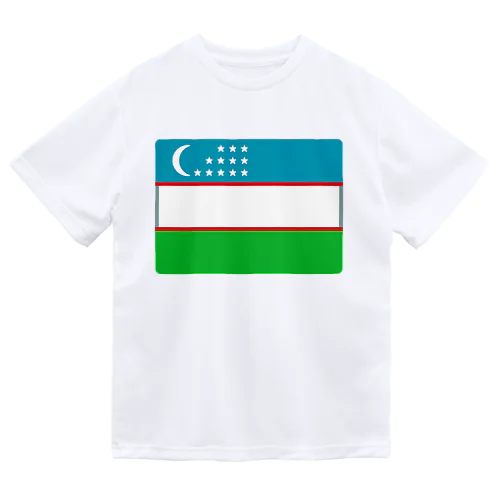 ウズベキスタンの国旗 ドライTシャツ