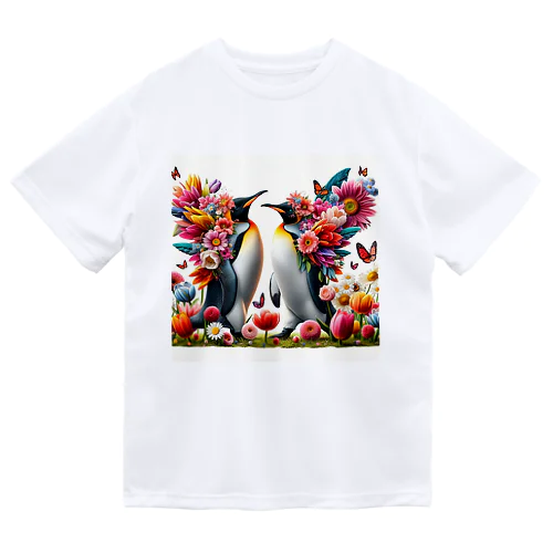 フラワーペンギン ドライTシャツ