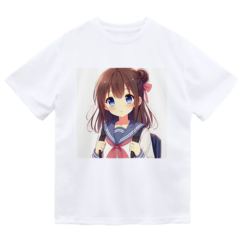 もふもふでキュートな女の子 Dry T-Shirt