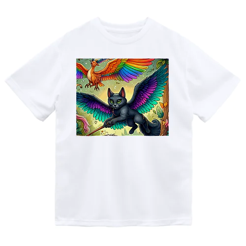 黒猫の魔法使い Dry T-Shirt