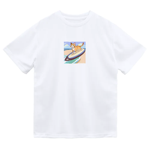 波乗りネコ ドライTシャツ