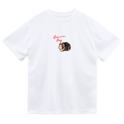 油絵風「GuineaPig」三毛モルモット ドライTシャツ