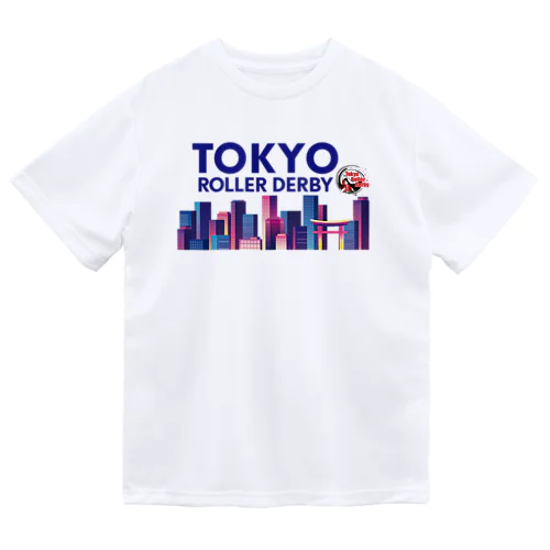 Tokyo Skyline（Blue character) ドライTシャツ