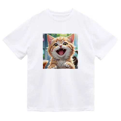 かわいい笑顔がたまらない子猫 ドライTシャツ
