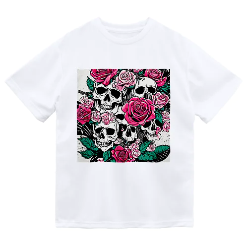 薔薇髑髏01 Dry T-Shirt