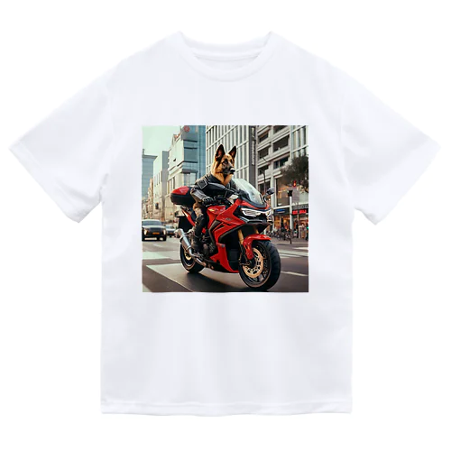 街角の犬ライダー ドライTシャツ