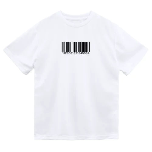 フィボナッチバーコード Dry T-Shirt