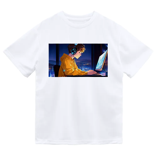 Typing Boy Dry T-Shirt