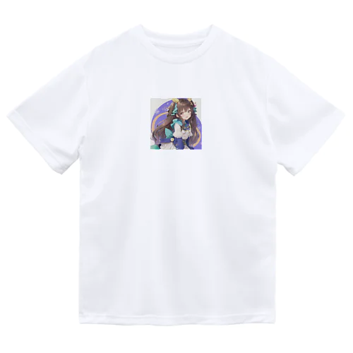 ロングヘアーの女の子 Dry T-Shirt