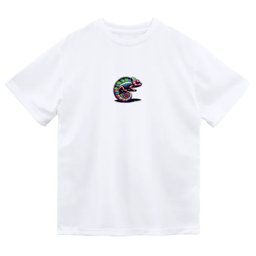 ドット絵のカメレオン Dry T-Shirt