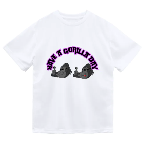 イケてるゴリラのHave a Gorilla day ドライTシャツ