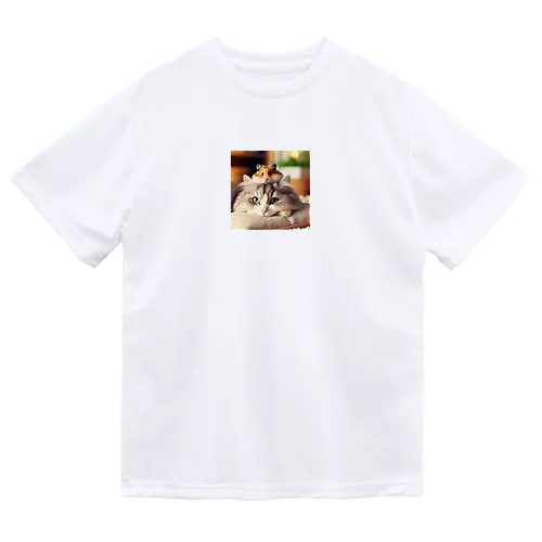猫とハムスター仲良し Dry T-Shirt
