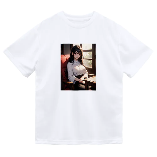 一休みしている美女 ドライTシャツ