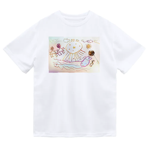 クラゲにビックリ by 5-year-old ドライTシャツ