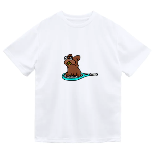 ラケット犬 ドライTシャツ