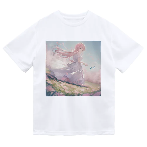 草原の少女 ドライTシャツ