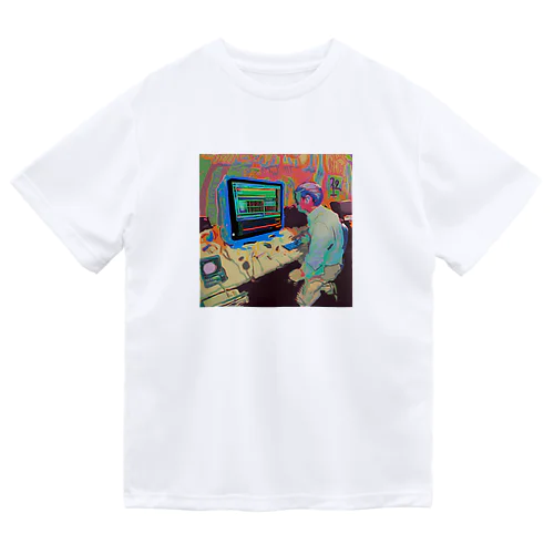 パソコンと男性　カラフル Dry T-Shirt