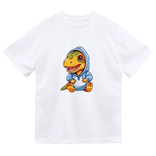 青パーカーを着たティラノサウルス Dry T-Shirt