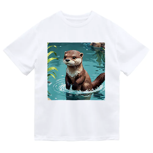 水遊びするカワウソ Dry T-Shirt