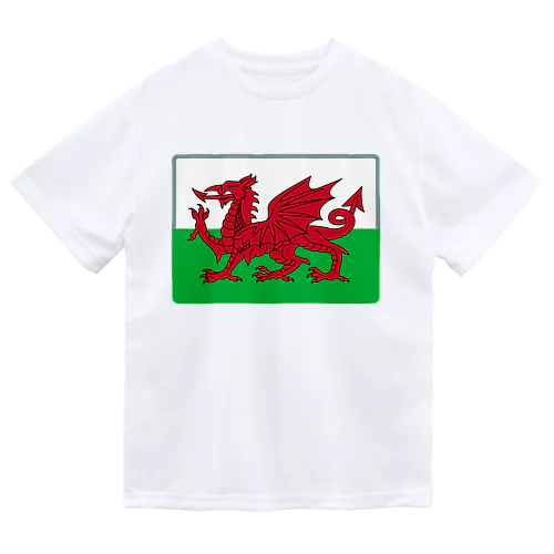ウェールズの旗 ドライTシャツ