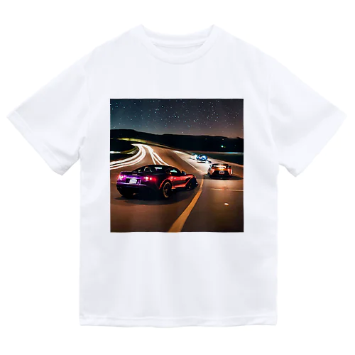 真夜中の星空レース Dry T-Shirt