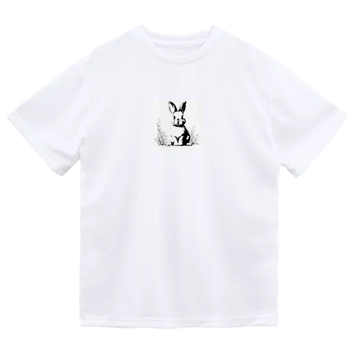 うさぎのいる暮らし ドライTシャツ