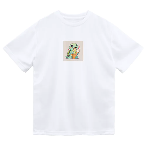 かわいいカメが食べるアイスクリーム Dry T-Shirt