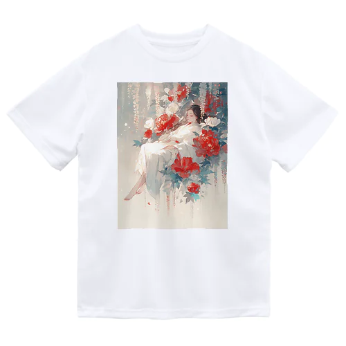 花の空間の中の美女　なでしこ1478 Dry T-Shirt