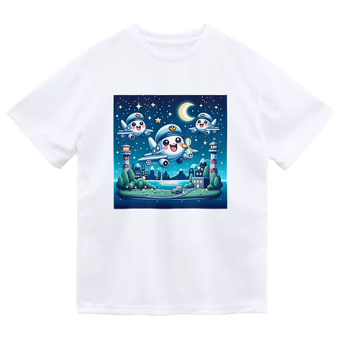 キラキラ夜景飛行くん Dry T-Shirt