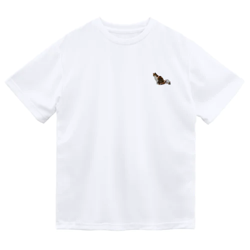 親猫の尻かじり子猫 Dry T-Shirt