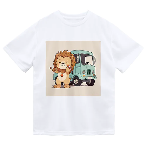 おもちゃのトラックでかわいいライオンに会おう ドライTシャツ