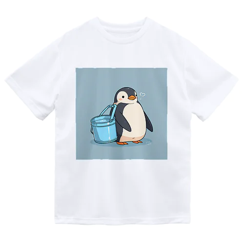 かわいいペンギンとおもちゃのバケツ Dry T-Shirt