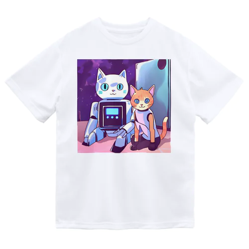 ネコガタロボット Dry T-Shirt